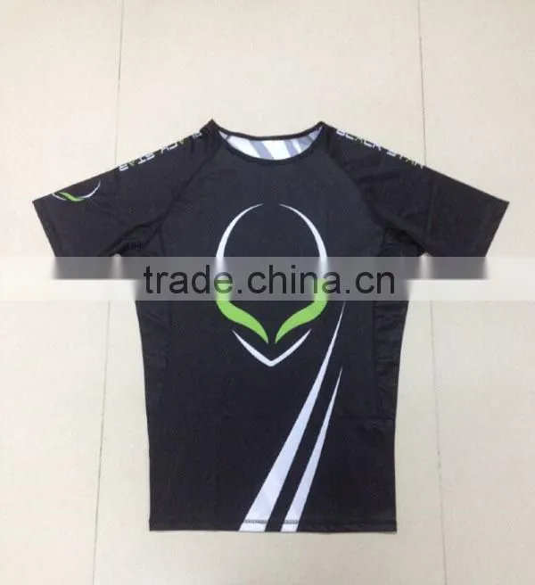 Lycra rash guards wholesale,hot selling printed rash guard,custom your own design rash guard pattern