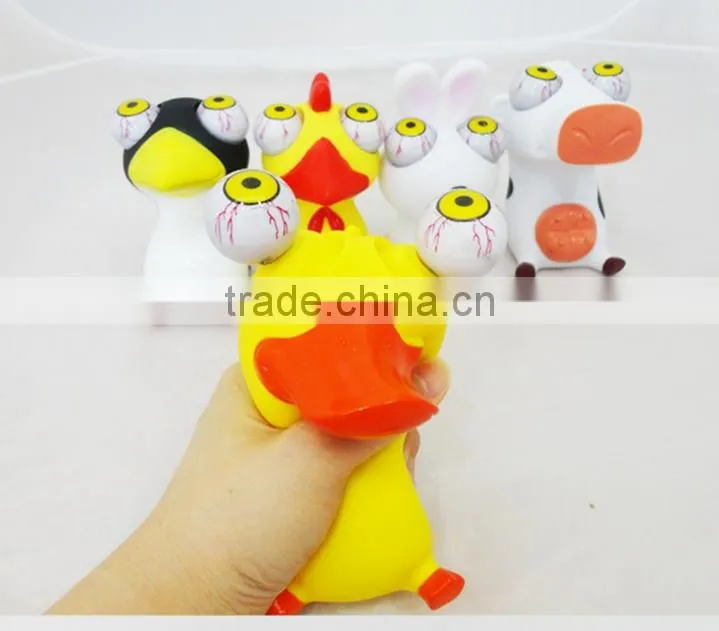 plastic eyes pop out toys keychain
