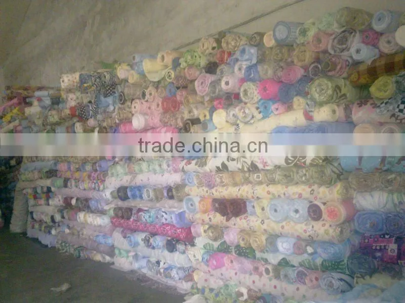 polyester cotton printed stock wholesale poplin fabric