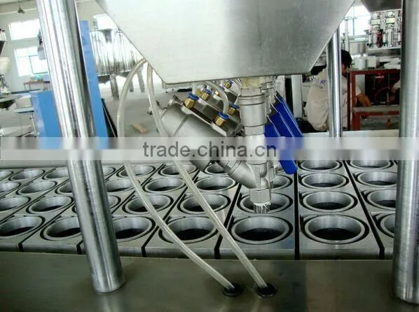(Skype: hnlily07) 2 Cups Stainless Steel Automatic Filling and Sealing Machine for Pudding Jelly