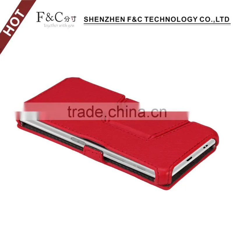 Heat setting 5.2 inch cell phone flip cover for Sony Xperia z5,stand leather case for sony z5