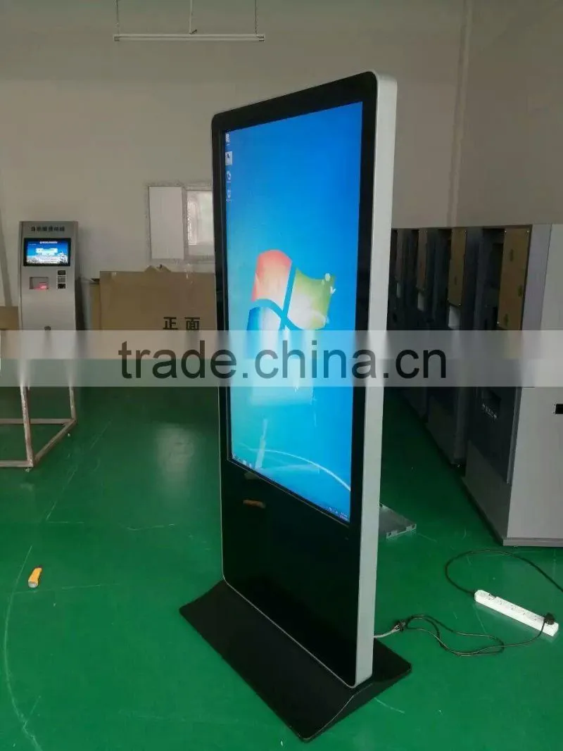 55 inch floor stand LCD display digital signage player