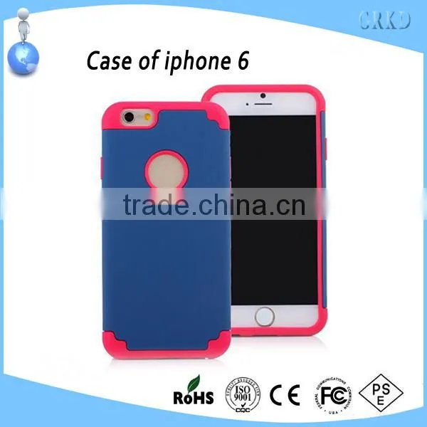 High quality for iphone 6 case pc+silicone case