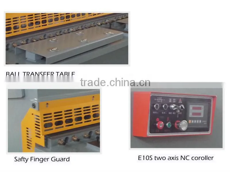 Bohai brand popular sold qc12y-6x2500 hydraulic swing beam shear
