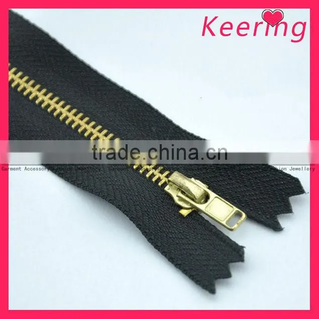 new fashion wholesale gold metal zipper pulls for garment accessory WZP-056