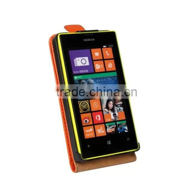 For Nokia 525 Case Cover Luxury Pouch Top Leather Flip Bag