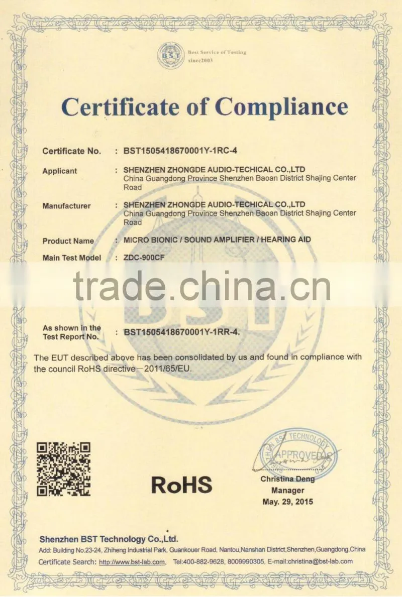 Cheap behind the ear (bte) aid price in China