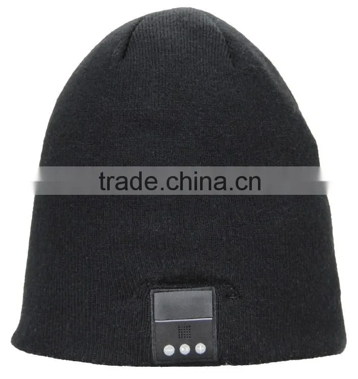 2015 Christmas Gift Knitting Bluetooth Beanie Hat With Headphone Wireless Cap