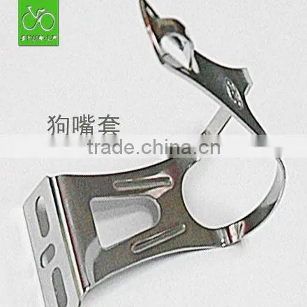 original leather chrome pedal aluminum pedal toe strap