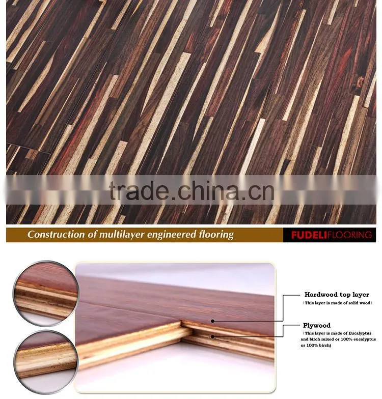 Formaldehyde E1 grade SCS Certified Luxury wood floor engineered