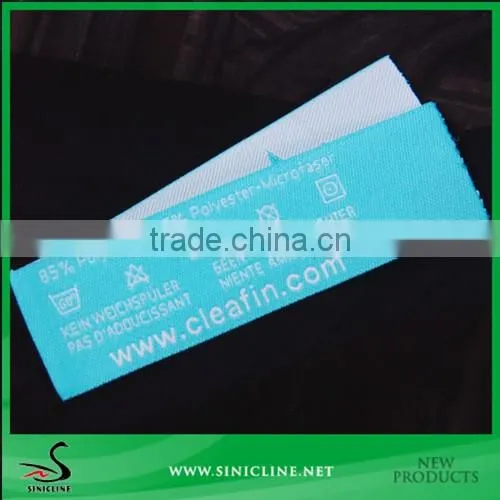 Sinicline Center Folded Washing Care Fabric Neck Label