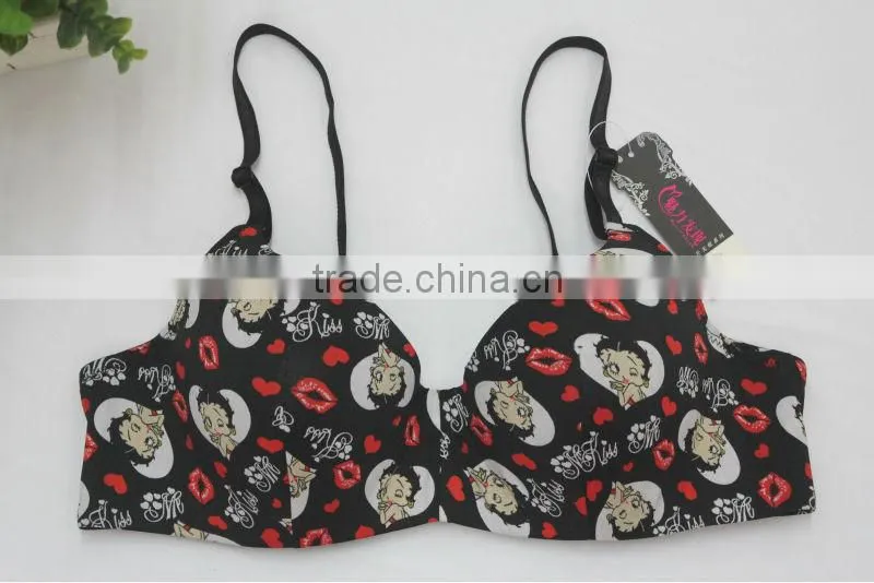 Girls Cartoon Print Sexy Invisible Underwear Bra