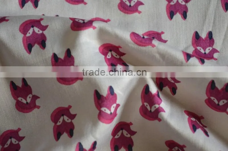 80s Cotton Combed Sateen Print Fabric