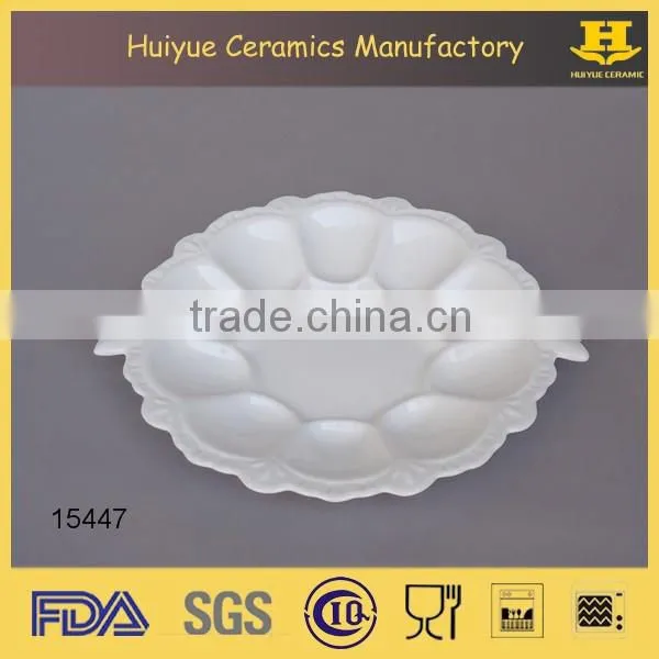 hot sell microwave white glaze custom ceramic egg cup wholesale