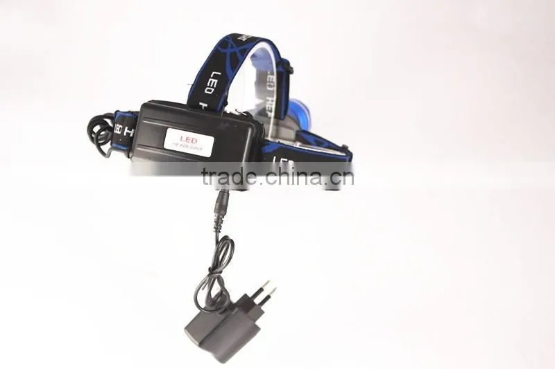 high power rechargeable zoom function LED headlight aluminum headlamp