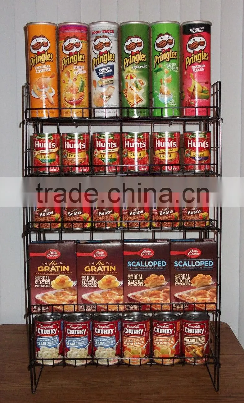 Store Potato Chips Metal Display Rack for Shops Small Supermarket Chips Display Rack