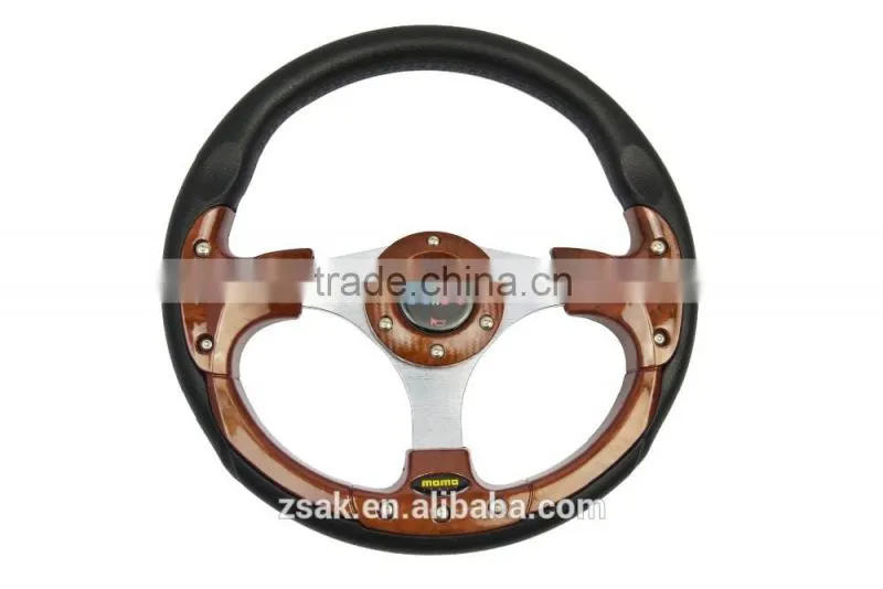 Aluminum spoke black steering wheel 13''