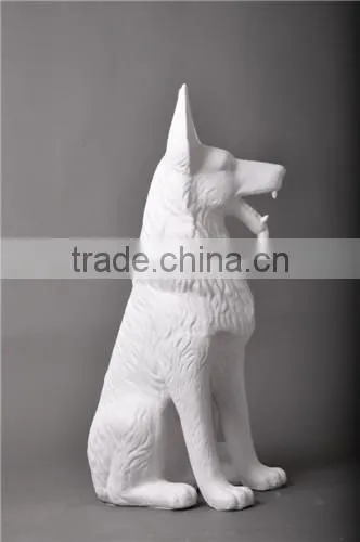 Fiberglass dog mannequins for display