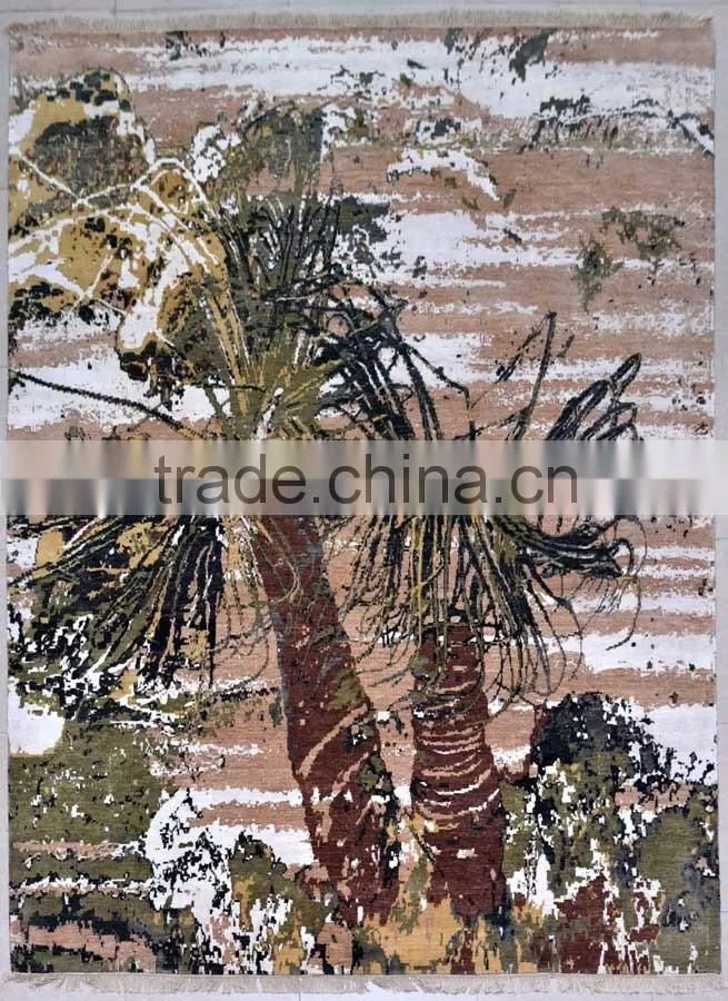Modern Wool Bamboo Silk Carpet