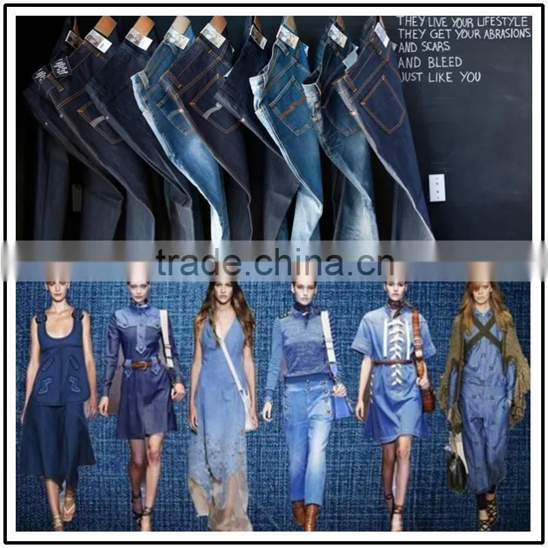 Woven 9oz 100 cotton yarn dyed fabric for denim jacket