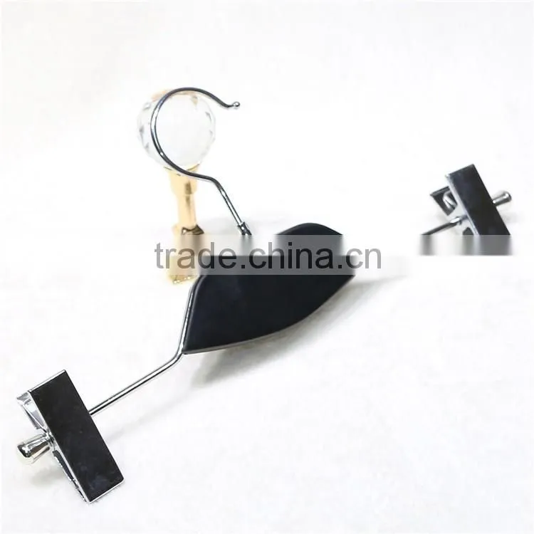 New design children clothes metal pant hanger with clips