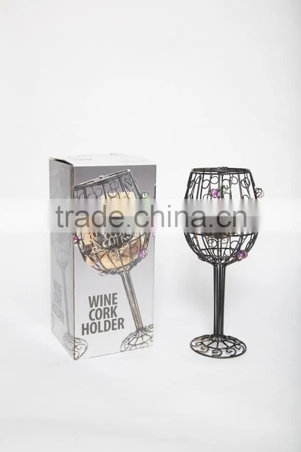 eco friend metal wine cork holder