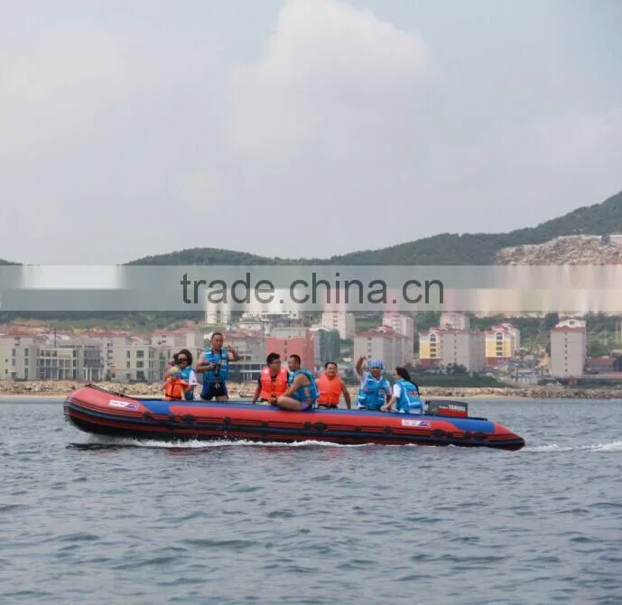 CE Certificated Aluminum floor and 1.6mm pvc 8m-8.5m Big large Inflatable Boat