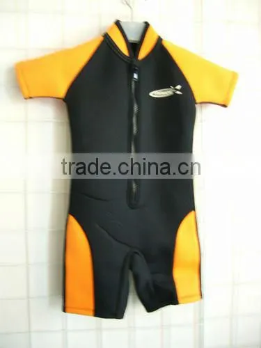 3mm Neoprene Back Zip Kids Shortie Wetsuit