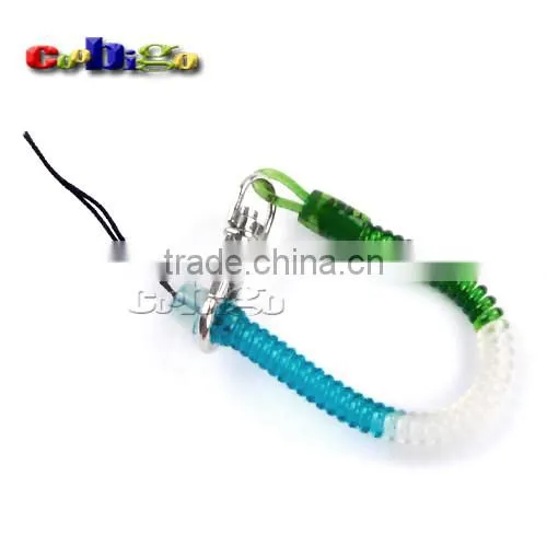 8-1/2"(215mm) Mix Color Expandable Coil With Metal Hook for Mobile Phone Straps #FLQ062B(Mix-s)
