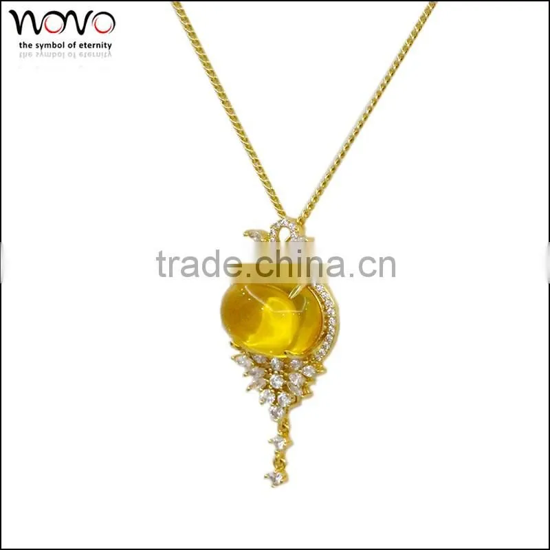 Wholesale stock plating gold brass good quality necklace design