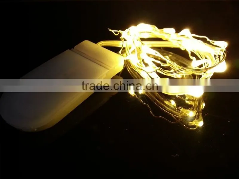 CR2032 Micro Silver LED Copper Wire 1M 20 leds string light