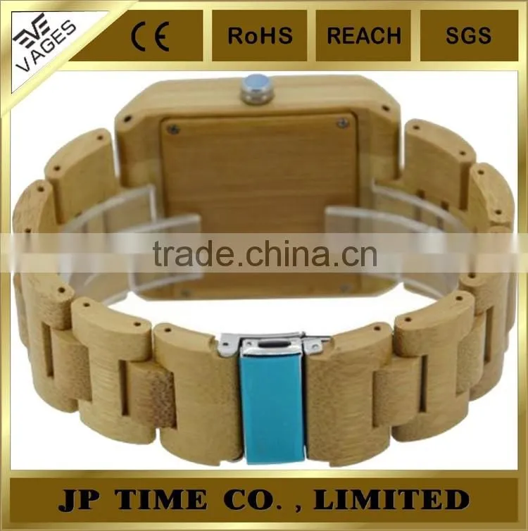 Unisex Handcrafted Mens Luxury Style Men Natural Bamboo Day Date watch