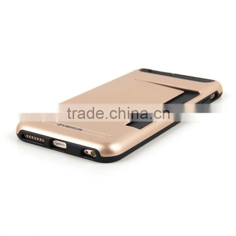 DAMDA Card Clip style mobile accessories for iphone 6 s ,dual layer shock proof phone case