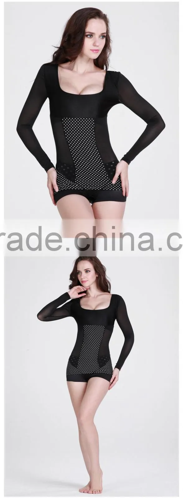 Long Sleeve Thermal Polka Dot Ladies Fancy Tops Roupas Femininas Pretty Women Clothing