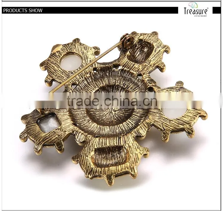 2015 wholesale latest fashion new model flower shape musical note brooch with best price and high quality