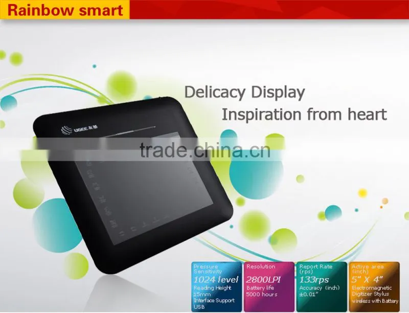 Ugee M540 Wirless Signature Pad Digital Signature Pad 5*4 Inch 1024 Pressure Sensitive 2800 LPI 133RPS