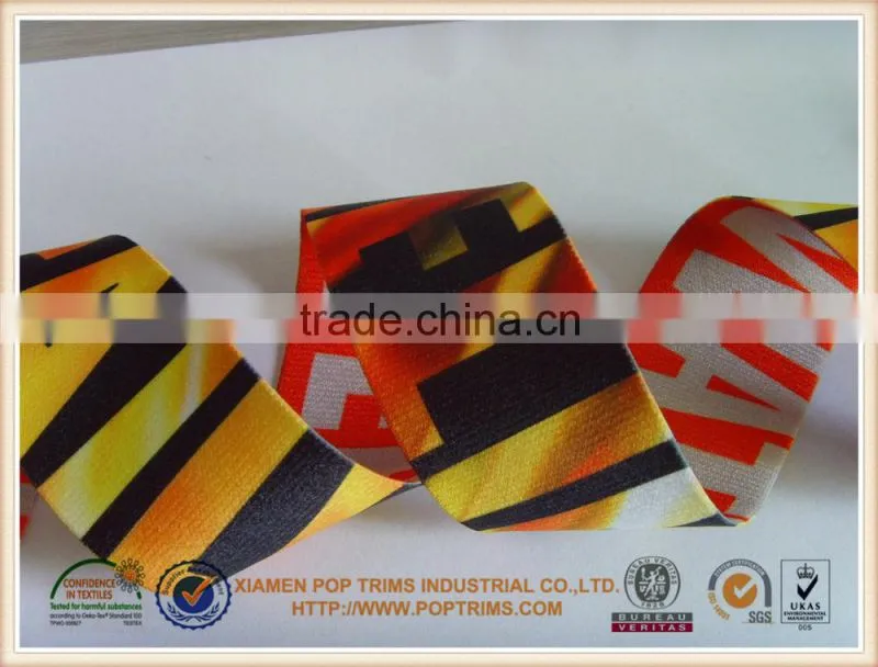 heat transfer printing elastic ribbon with custom design