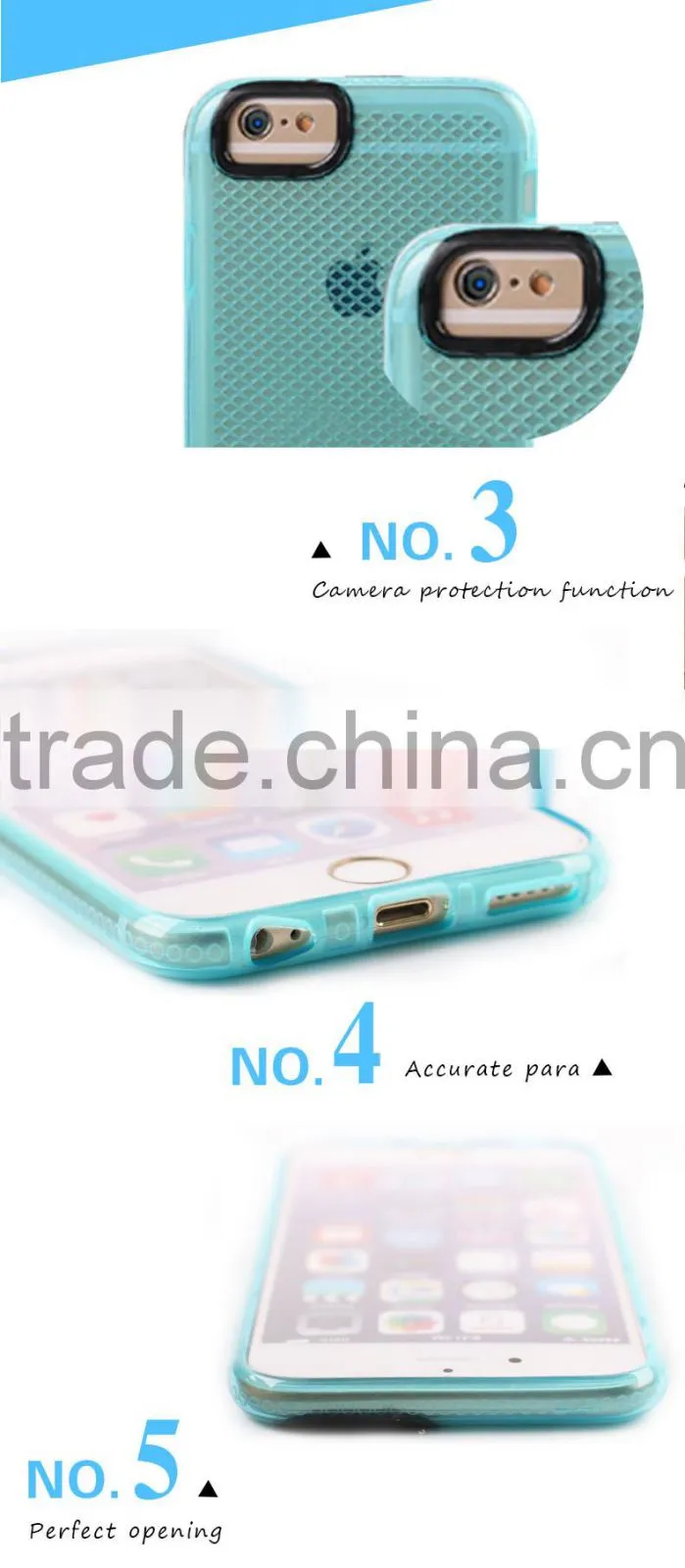 Merry Christmas nets pattern tpu unbreakable smart cover case for ip6