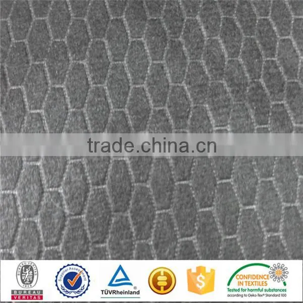 Factory Supply polyester 3mm foam back embossed car seat fabrics