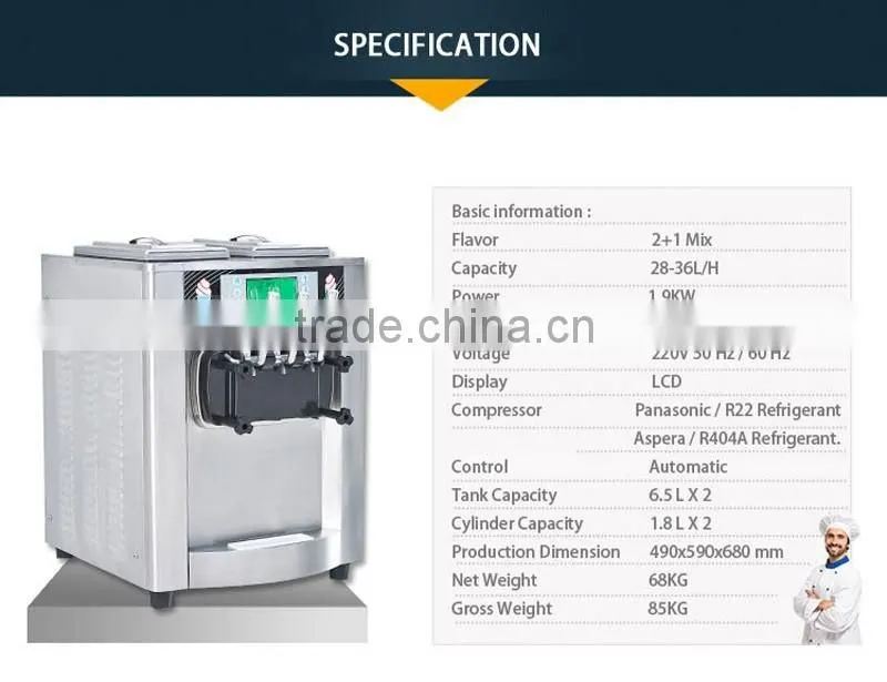SS Cheap Soft Pre-cooling Ice Cream Machine