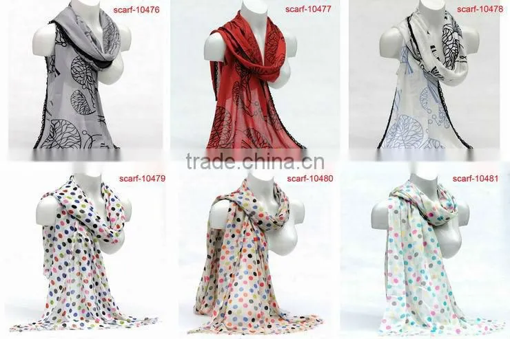 wide solid color cotton scarf