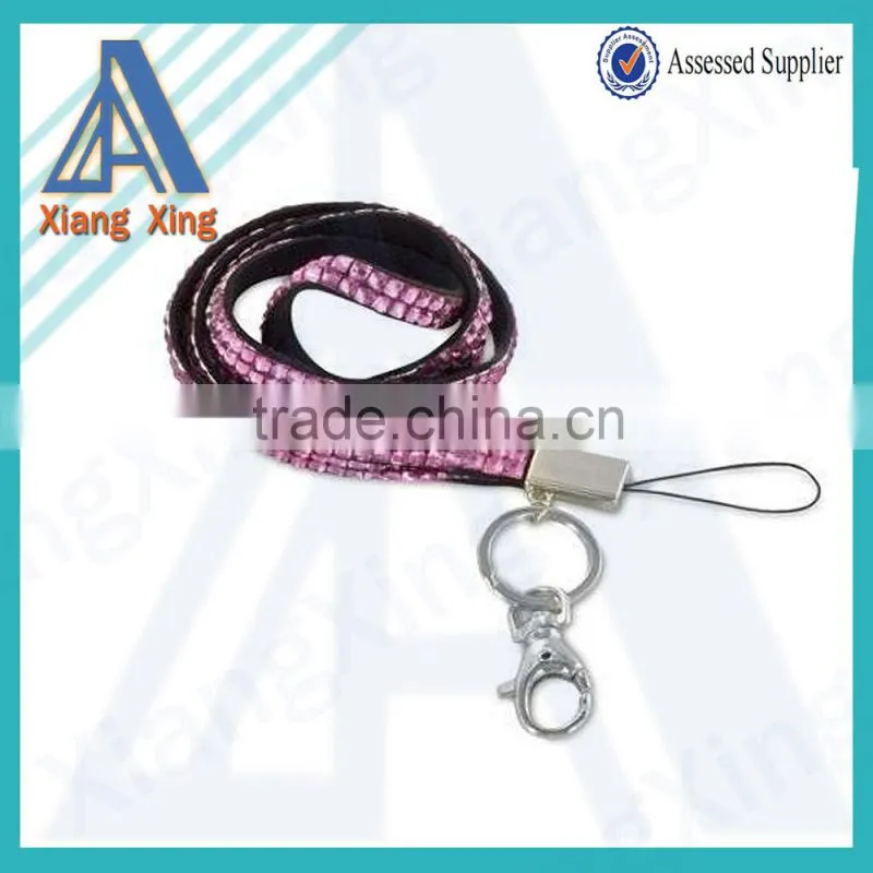 New fashion bling rhinestone lanyards for keys