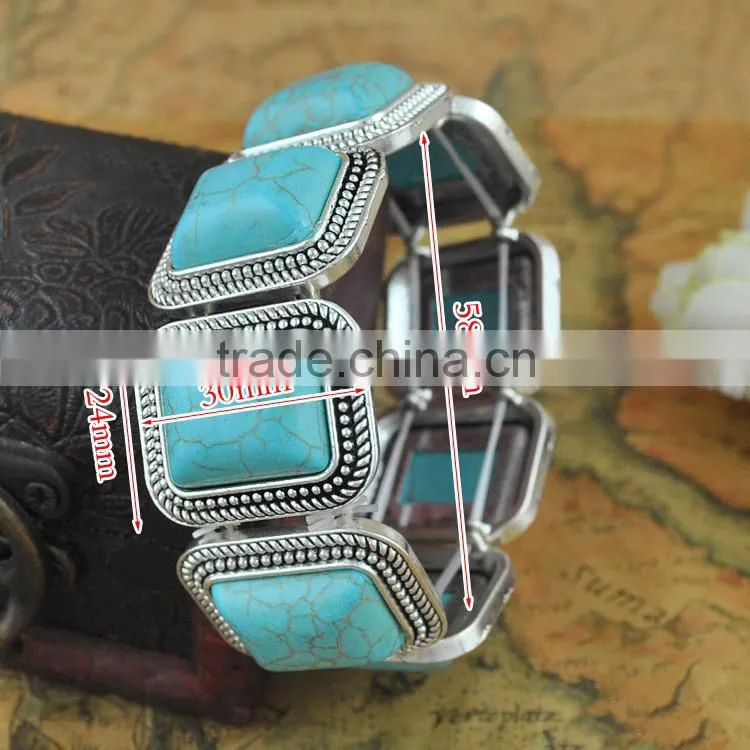 blue natural stone bracelet, natural stone stretch bracelets