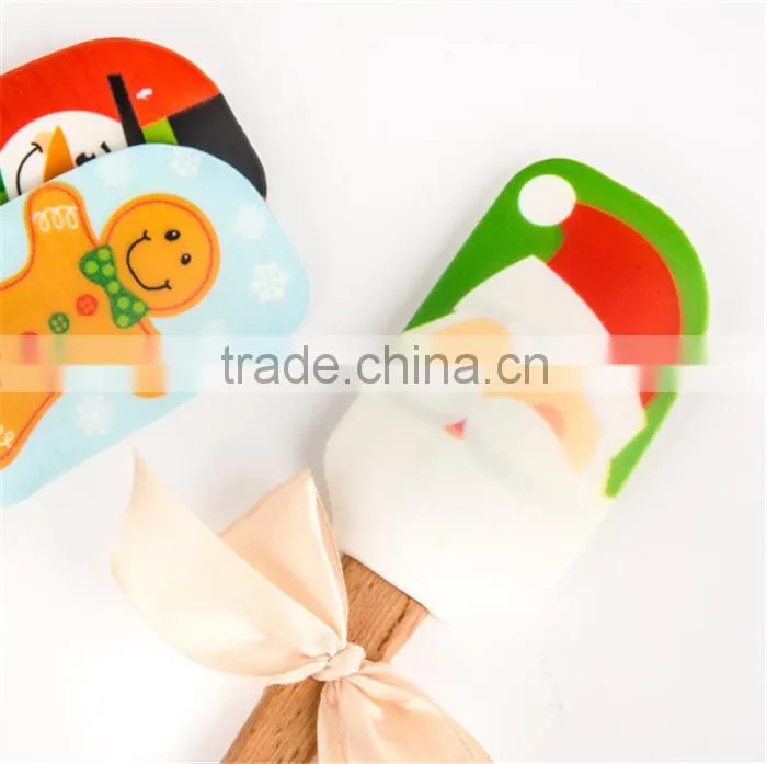 Silicone Head With Wooden Handle custom spatula for Christmas gifts cooking silicone spatula