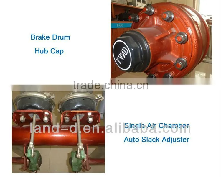 Trailer Axle German Axle 13T 16T with high quality and big heavy from CHINA