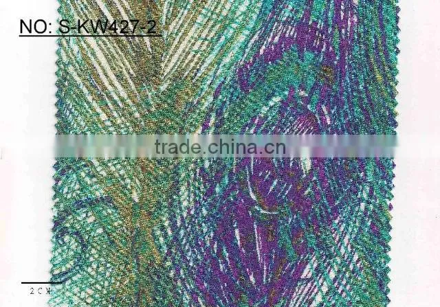 Rayon knitting printed fabric S-KW-427-2