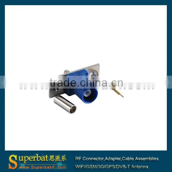 Fakra 2 hole panel plug Blue for GPS telematics/navigation,RG316