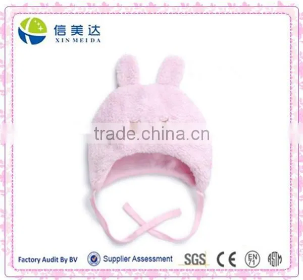Cute Pink Baby rabbit earmuffs plush cap