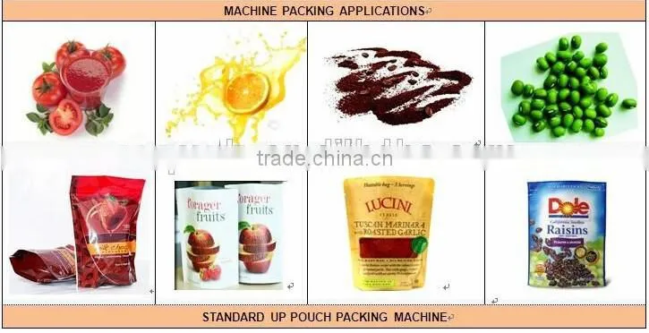 Automatic horizontal spout doypack packing machine zipper