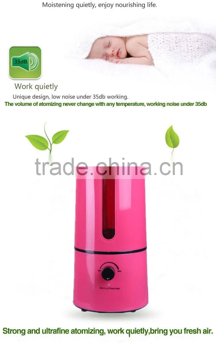 1.2L big tank humidifier pink color humidifer with aroma